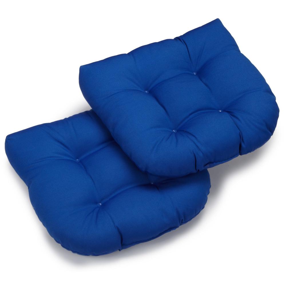 19-inch U-Shaped Twill Tufted Dining Chair Cushion (Set of 2). Picture 1