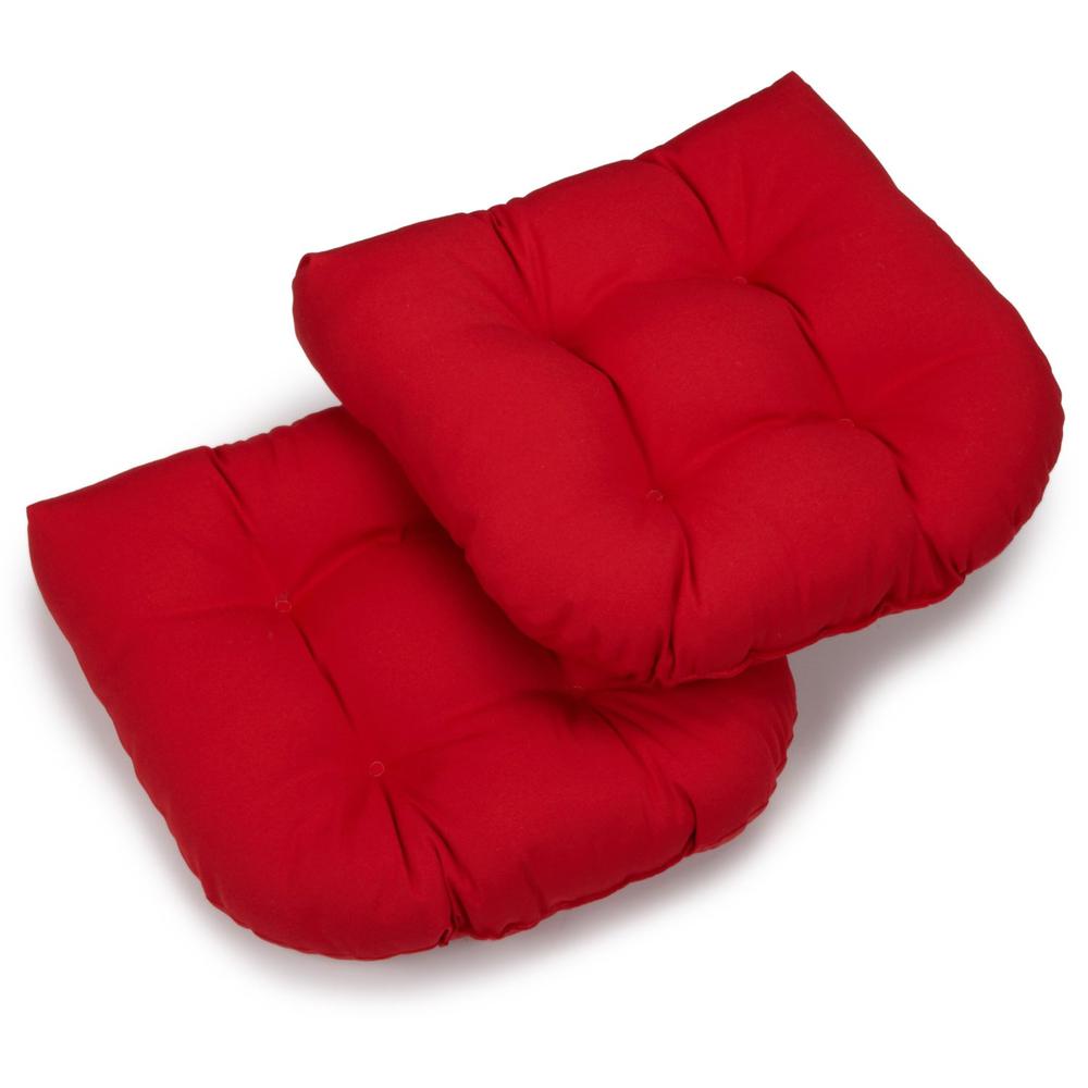 19-inch U-Shaped Twill Tufted Dining Chair Cushion (Set of 2). Picture 1