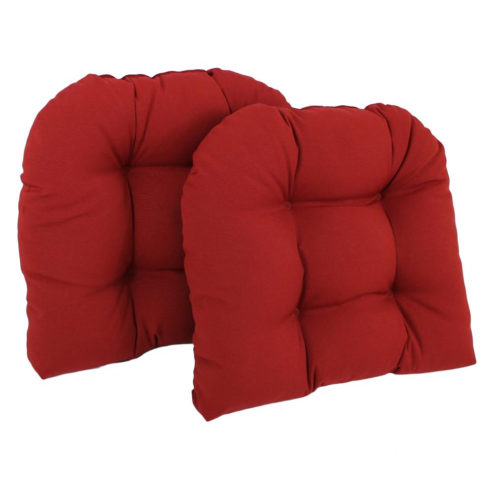19-inch U-Shaped Twill Tufted Dining Chair Cushion (Set of 2). Picture 2
