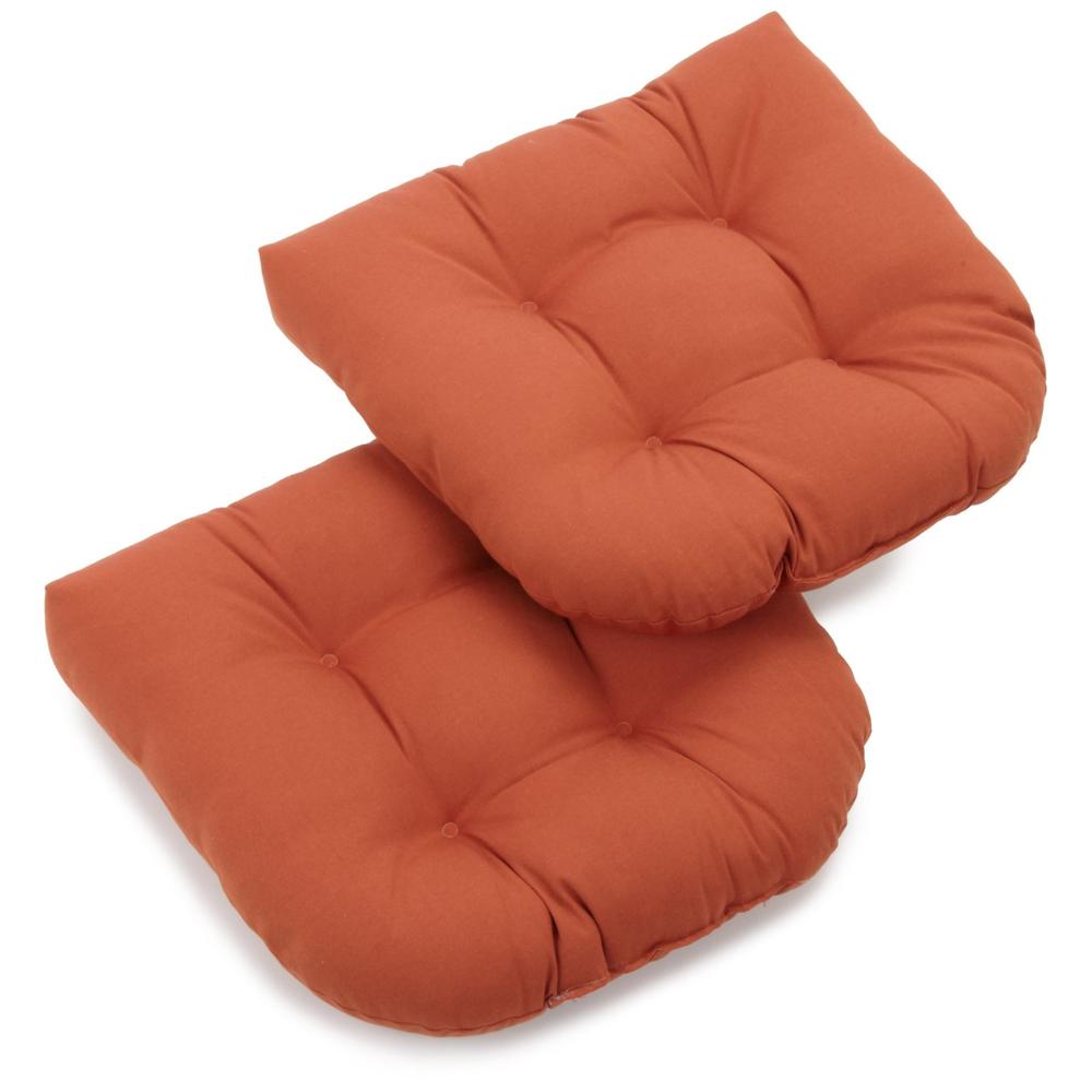19-inch U-Shaped Twill Tufted Dining Chair Cushion (Set of 2). Picture 1