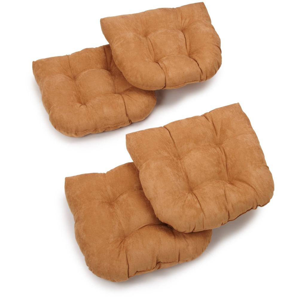 19-inch U-Shaped Micro Suede Tufted Dining Chair Cushions (Set of 4). Picture 2