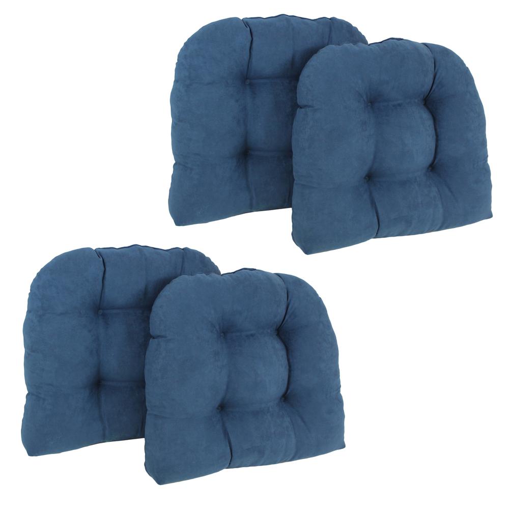 19-inch U-Shaped Micro Suede Tufted Dining Chair Cushions (Set of 4). Picture 1