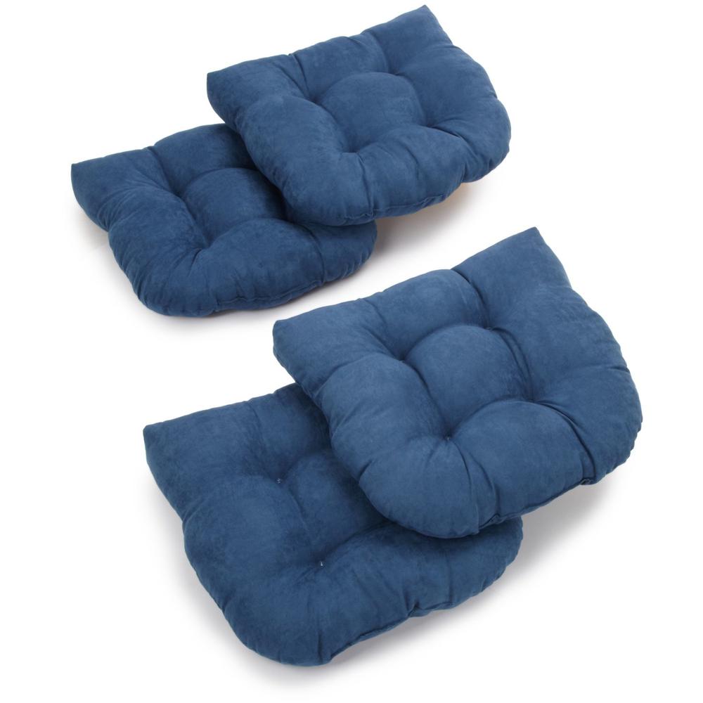 19-inch U-Shaped Micro Suede Tufted Dining Chair Cushions (Set of 4). Picture 2