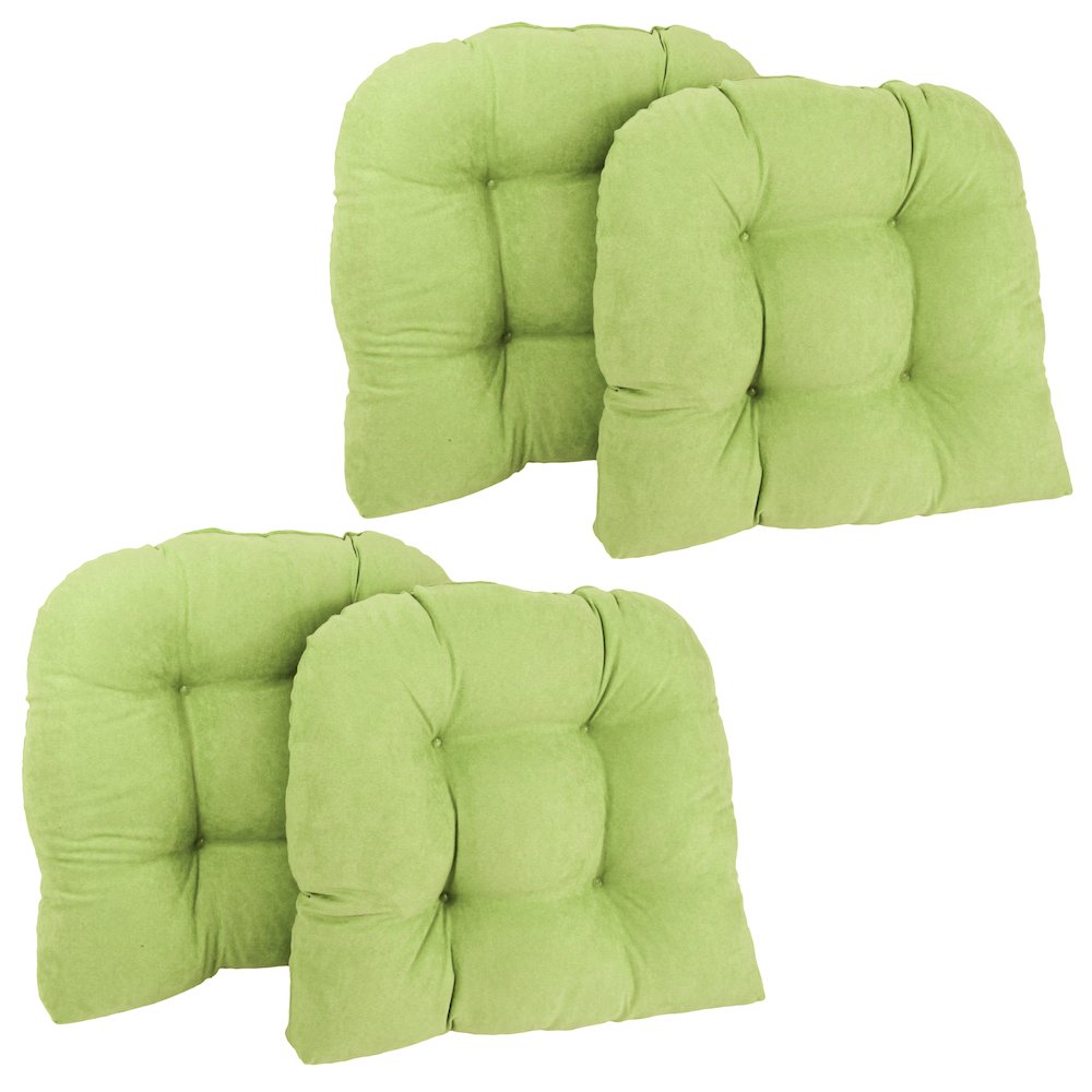 19-inch U-Shaped Microsuede Tufted Dining Chair Cushions (Set of 4). Picture 1