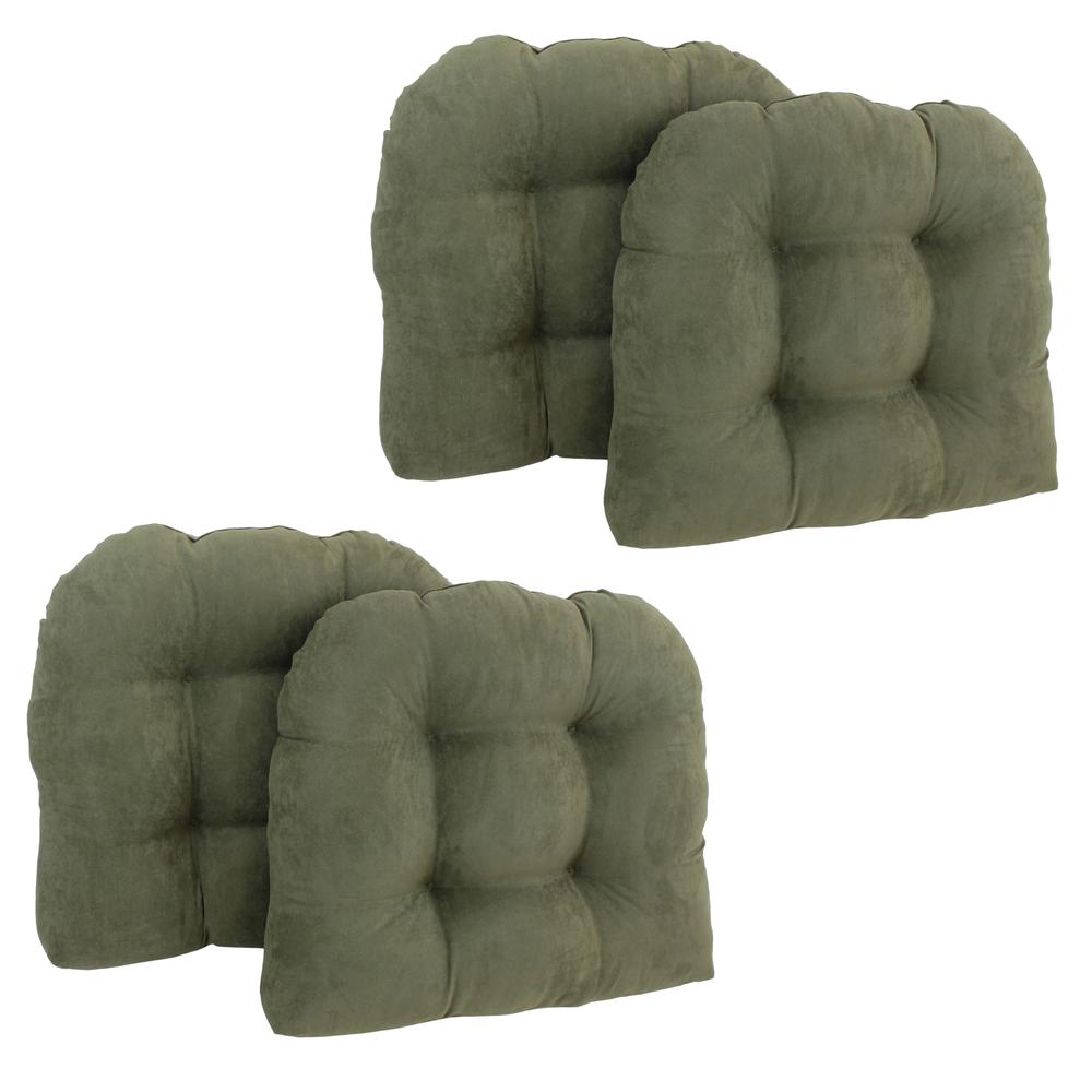 19-inch U-Shaped Micro Suede Tufted Dining Chair Cushions (Set of 4). Picture 1