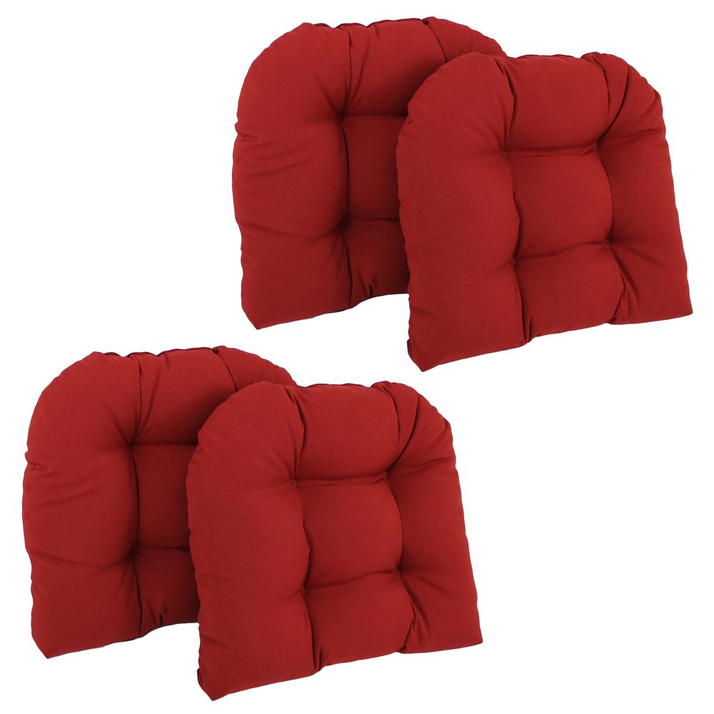 19-inch U-Shaped Solid Twill Tuffed Dining Chair Cushions (Set of 4) 93184-4CH-TW-RR. Picture 1
