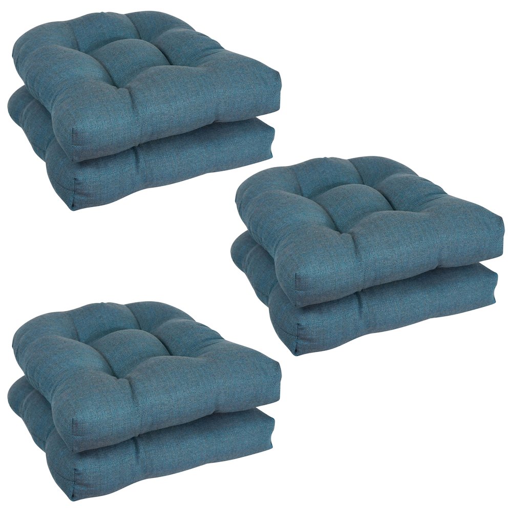 19-inch Premium Olefin Tufted Outdoor Chair Cushions (Set of 6). Picture 1