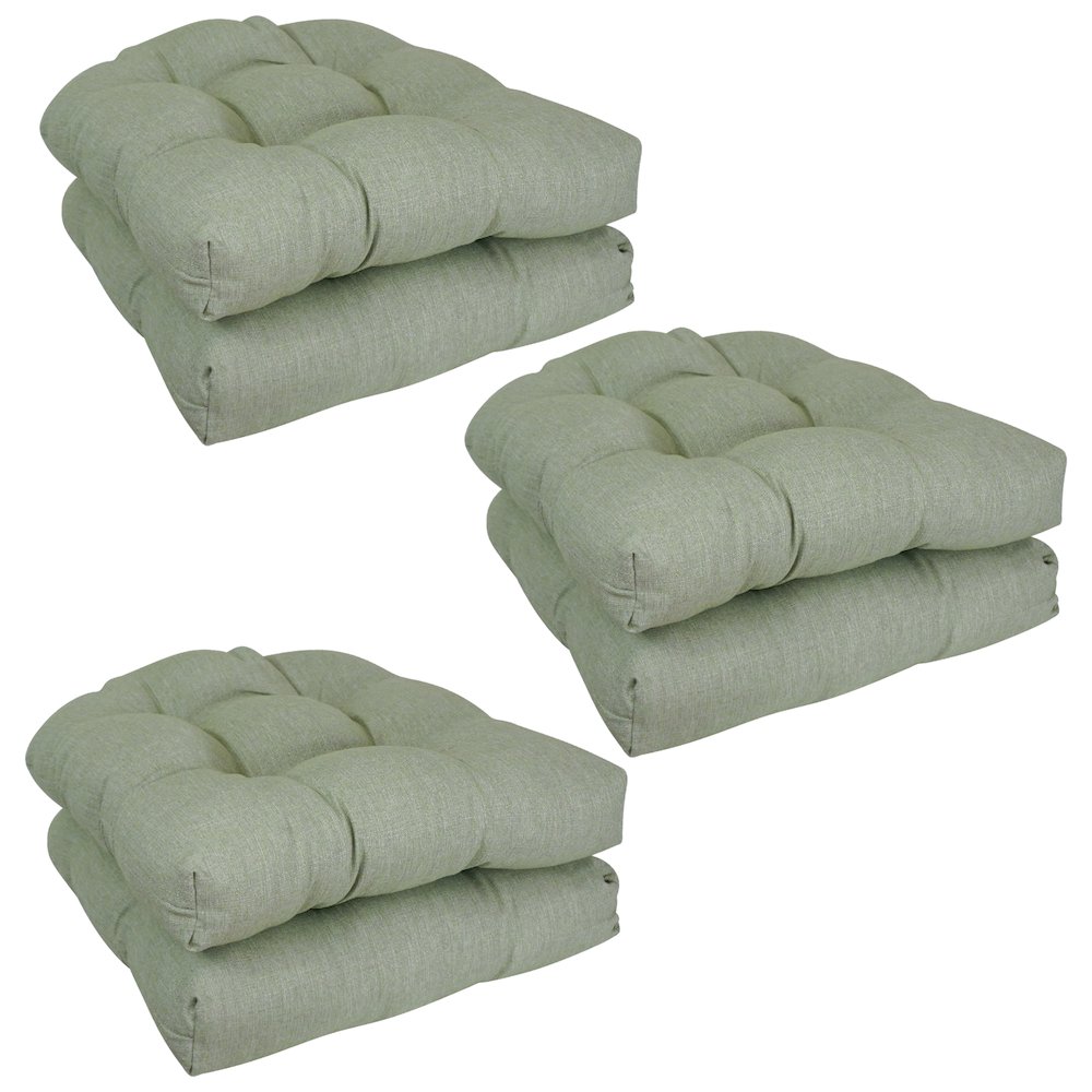 19-inch Premium Olefin Tufted Outdoor Chair Cushions (Set of 6). Picture 1