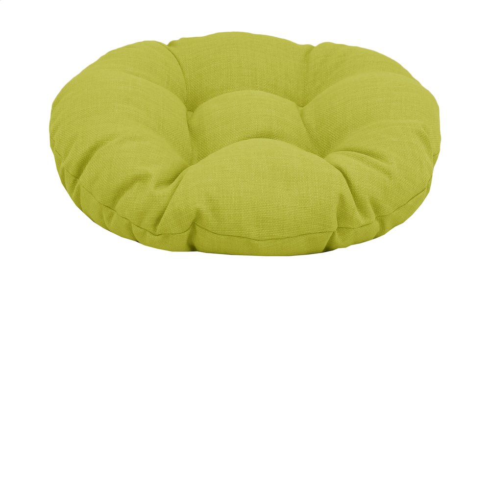 18-inch Round Spun Polyester Tufted Footstool Cushion. Picture 1