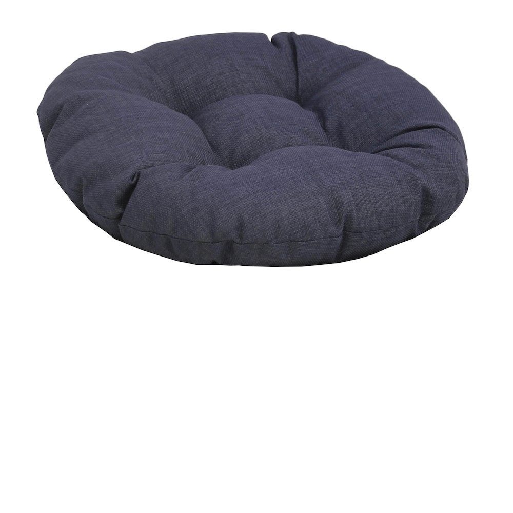 18-inch Round Spun Polyester Tufted Footstool Cushion. Picture 1