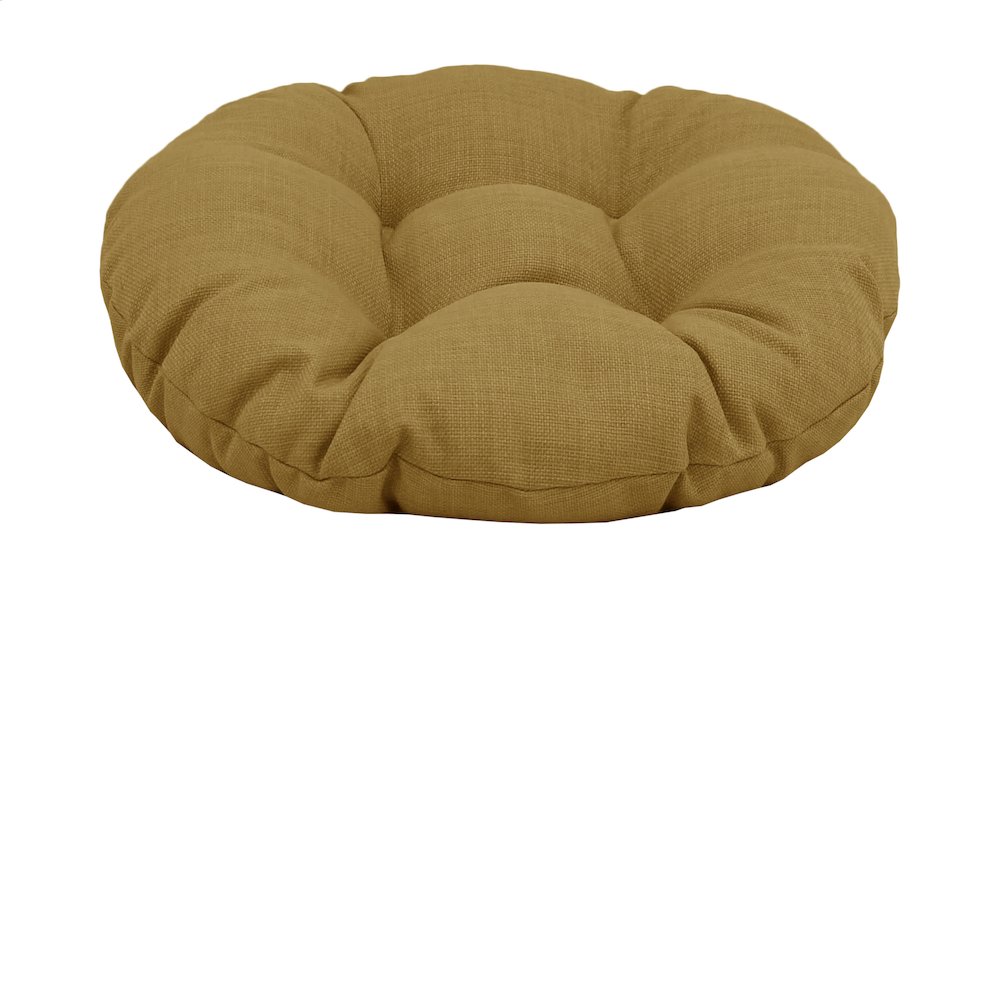 18-inch Round Spun Polyester Tufted Footstool Cushion. Picture 1