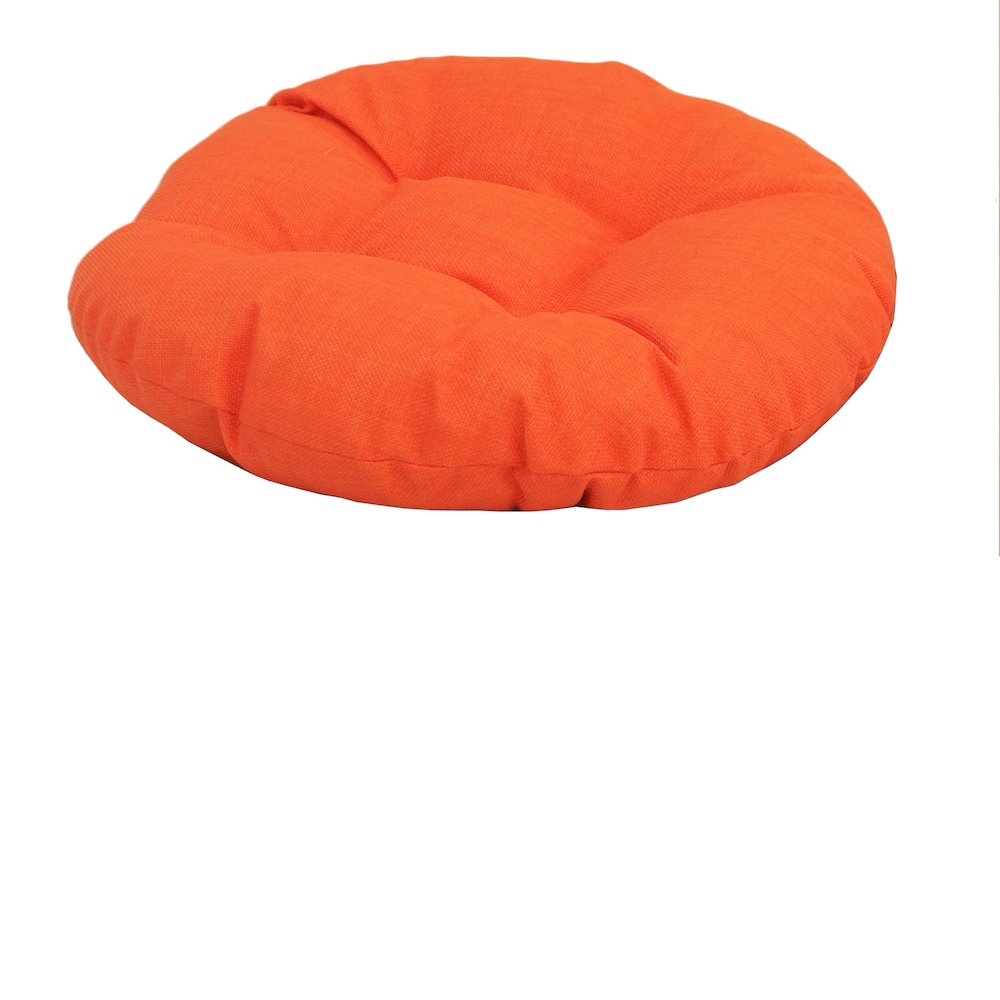 18-inch Round Spun Polyester Tufted Footstool Cushion. Picture 1