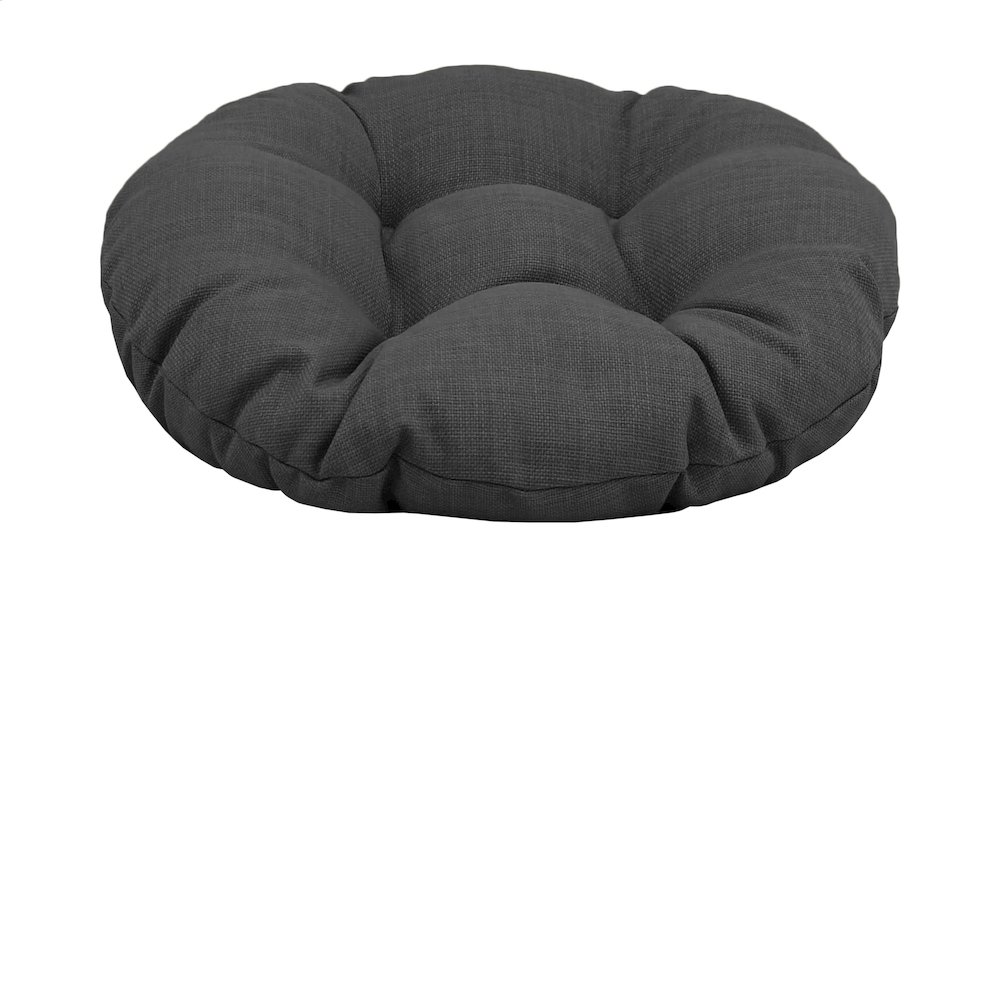 18-inch Round Solid Spun Polyester Tufted Footstool Cushion 93301-18IN-REO-SOL-15. Picture 1