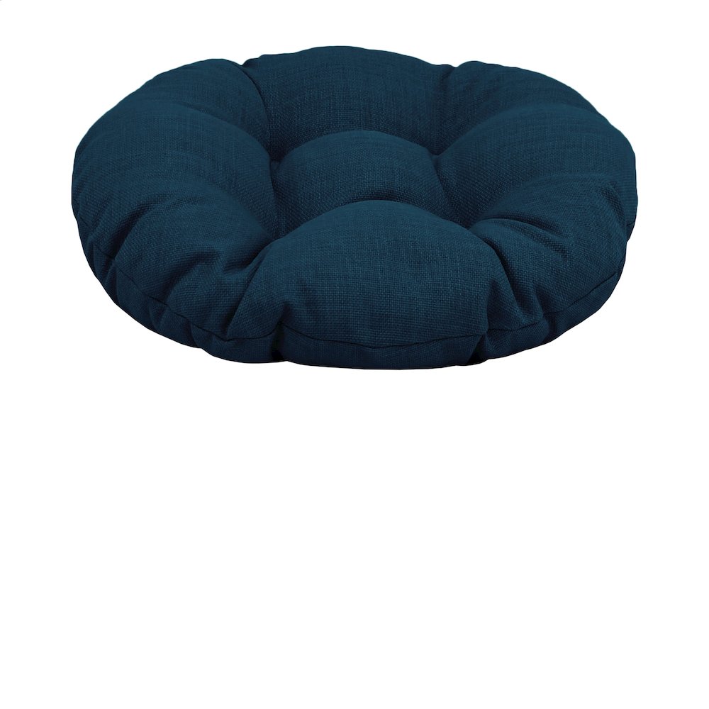 18-inch Round Solid Spun Polyester Tufted Footstool Cushion 93301-18IN-REO-SOL-16. Picture 1