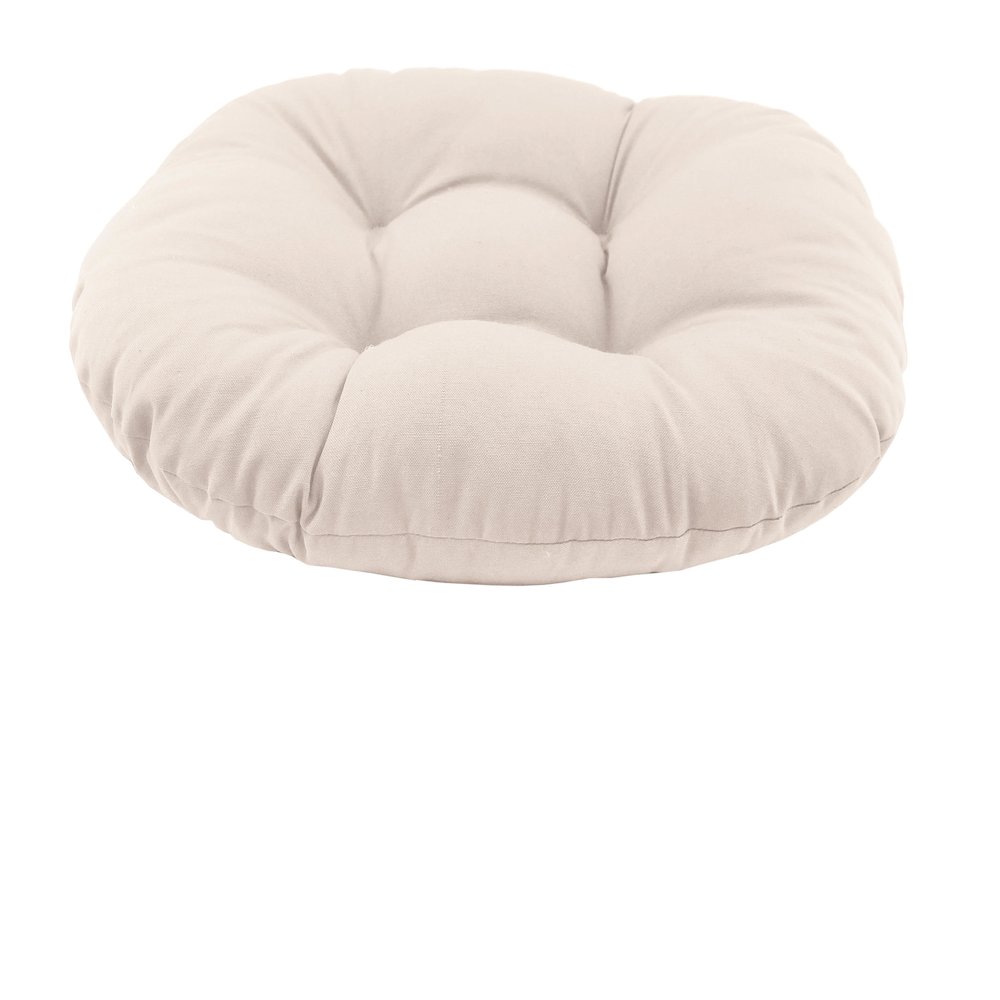 18 inch Round Solid Twill Footstool Cushion  93301-18IN-TW-EG. Picture 1