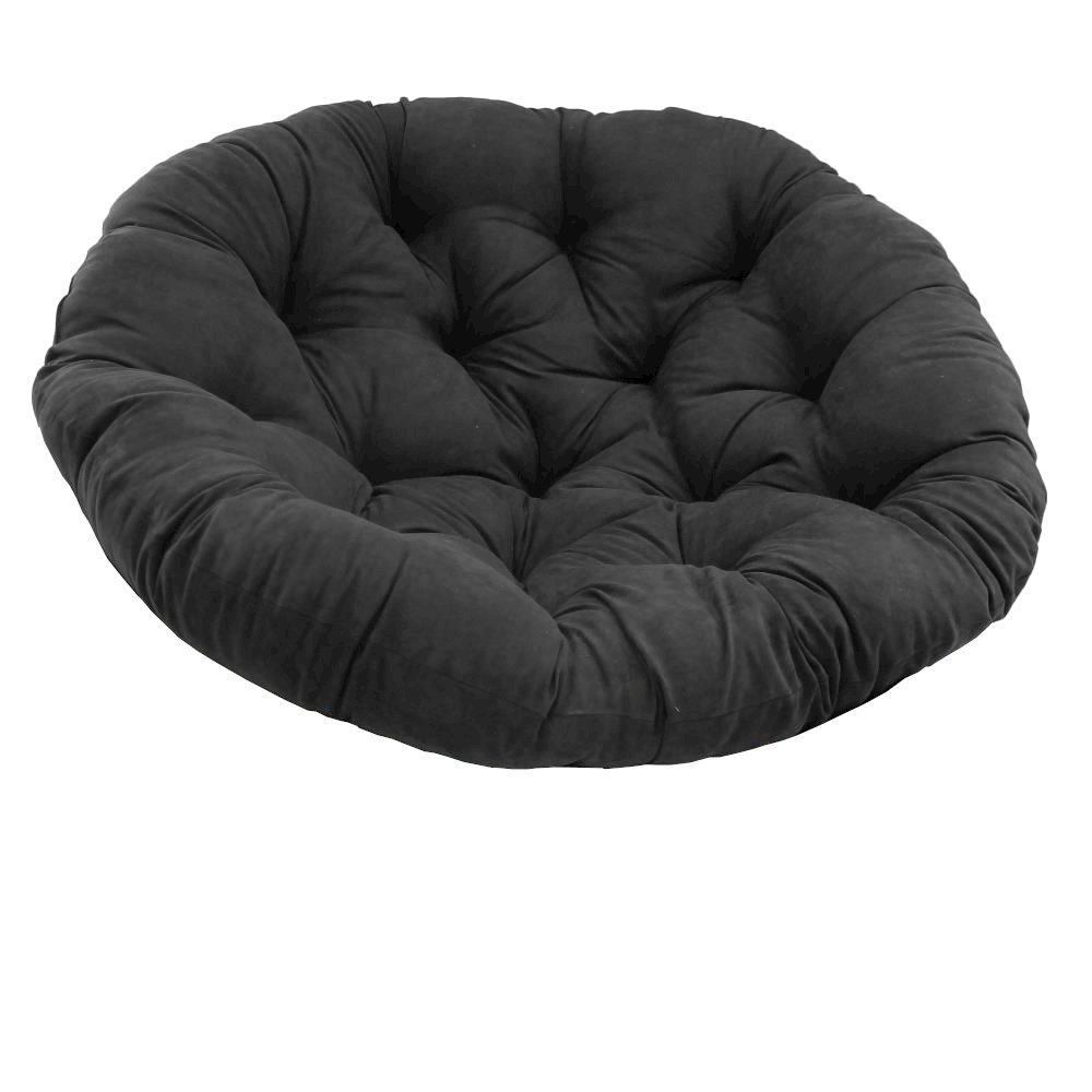 52-inch Solid Microsuede Papasan Cushion (Fits 50-inch Papasan Frame)  93302-52-MS-BK. Picture 1