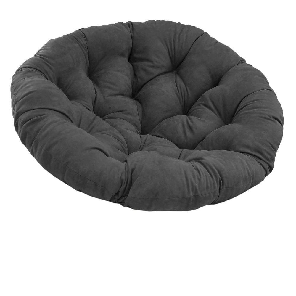 52-inch Solid Microsuede Papasan Cushion (Fits 50-inch Papasan Frame)  93302-52-MS-GY. Picture 1