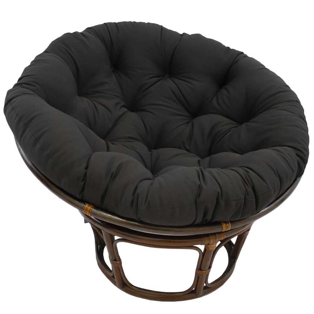 52-inch Solid Twill Papasan Cushion (Fits 50-inch Papasan Frame)  93302-52-TW-BK. Picture 1