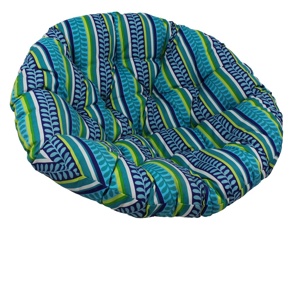 48-inch Patterned Outdoor Spun Polyester Papasan Cushion. Picture 1