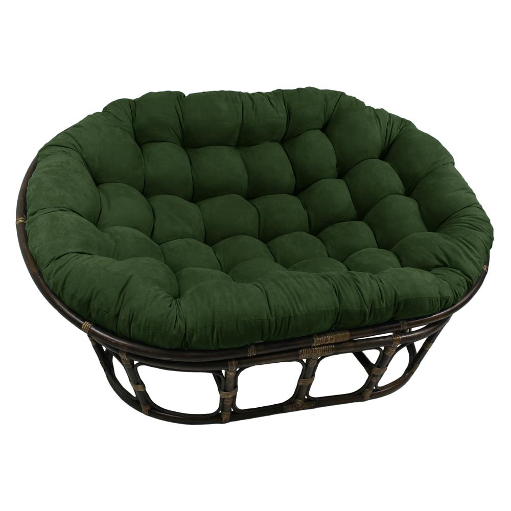 78-inch by 58-inch Solid Microsuede Double Papasan Cushion  93304-78-MS-HG. Picture 1