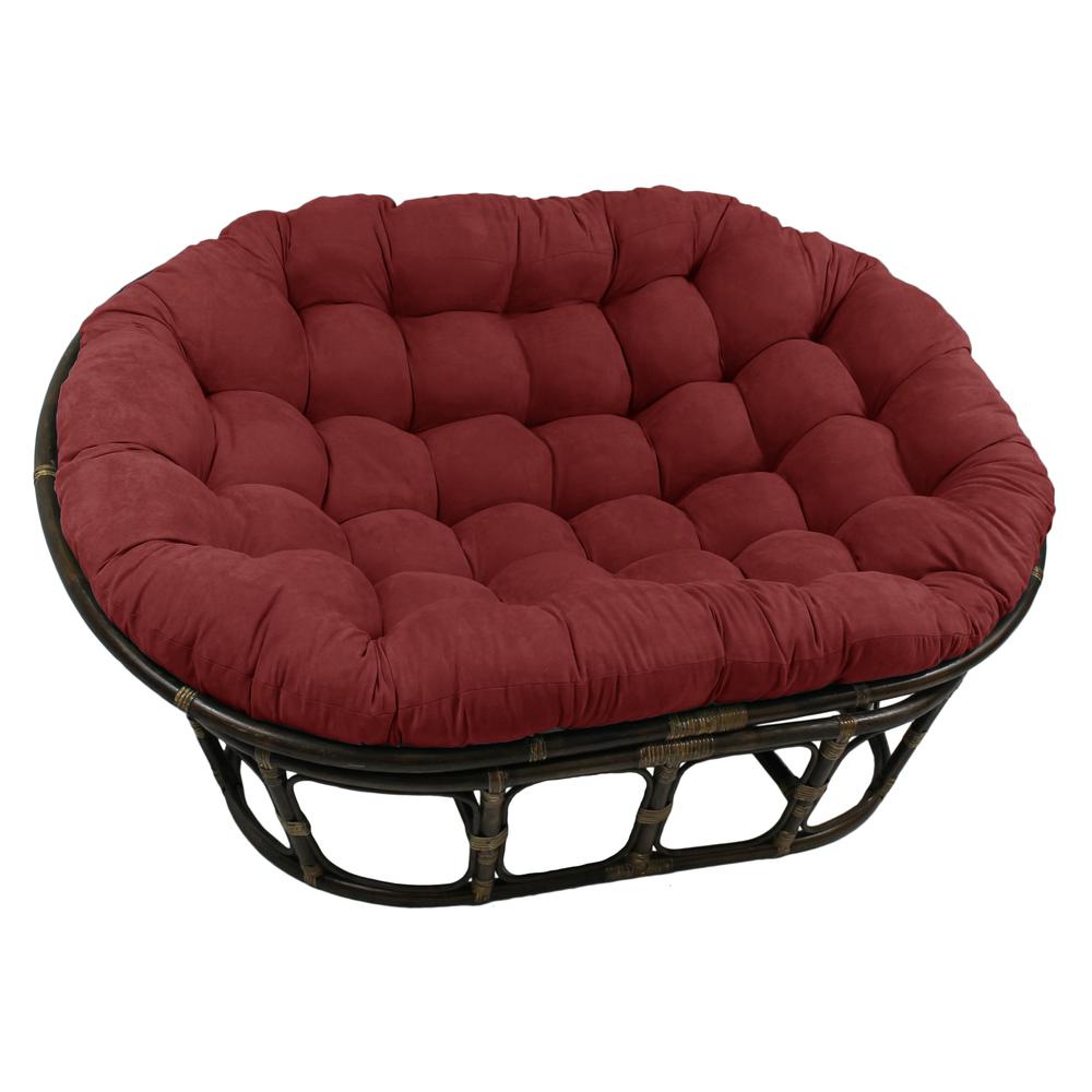 78-inch by 58-inch Solid Microsuede Double Papasan Cushion  93304-78-MS-RW. Picture 1