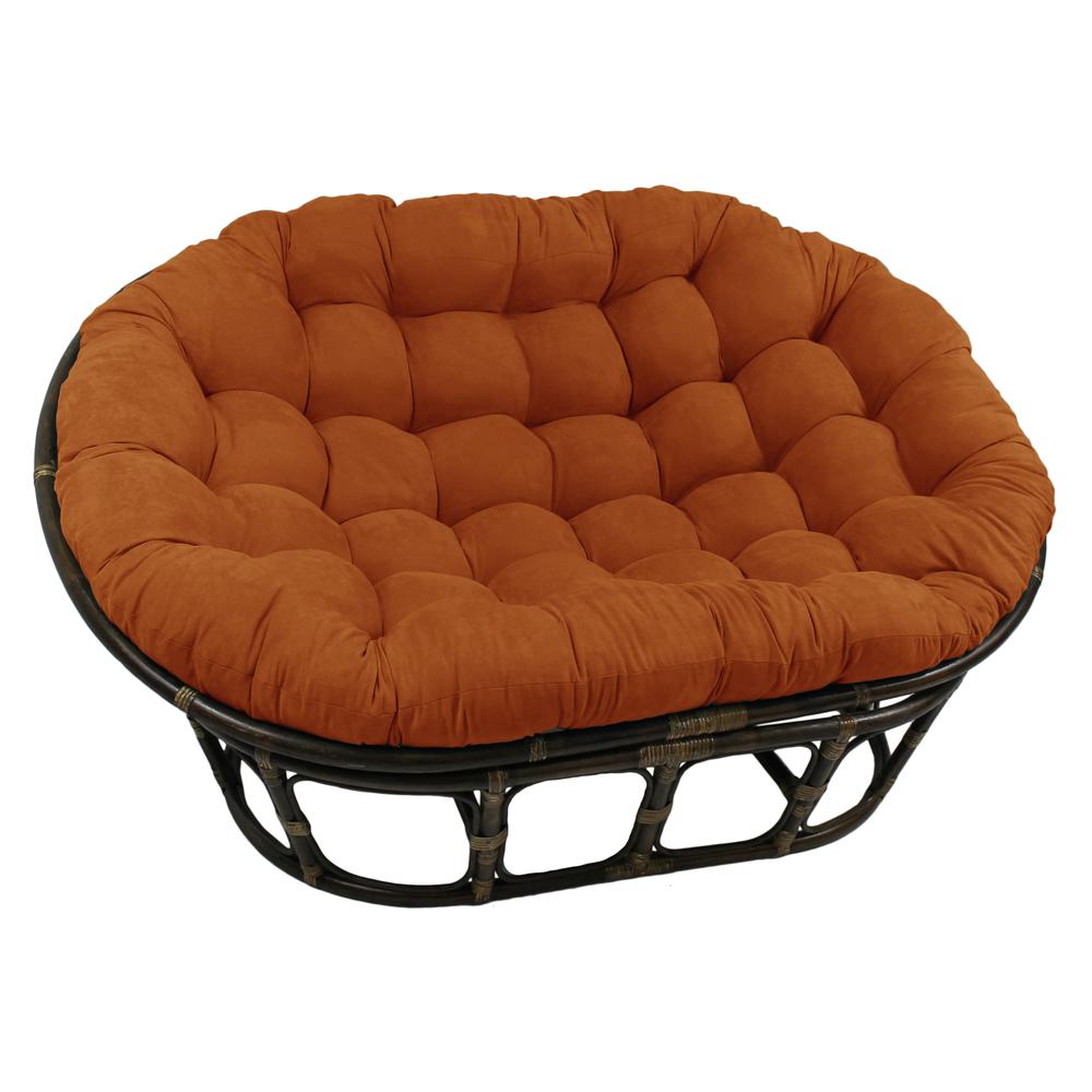 78-inch by 58-inch Solid Microsuede Double Papasan Cushion  93304-78-MS-SP. Picture 1