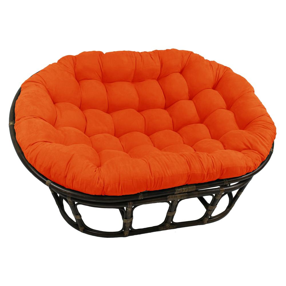 78-inch by 58-inch Solid Microsuede Double Papasan Cushion  93304-78-MS-TD. Picture 1