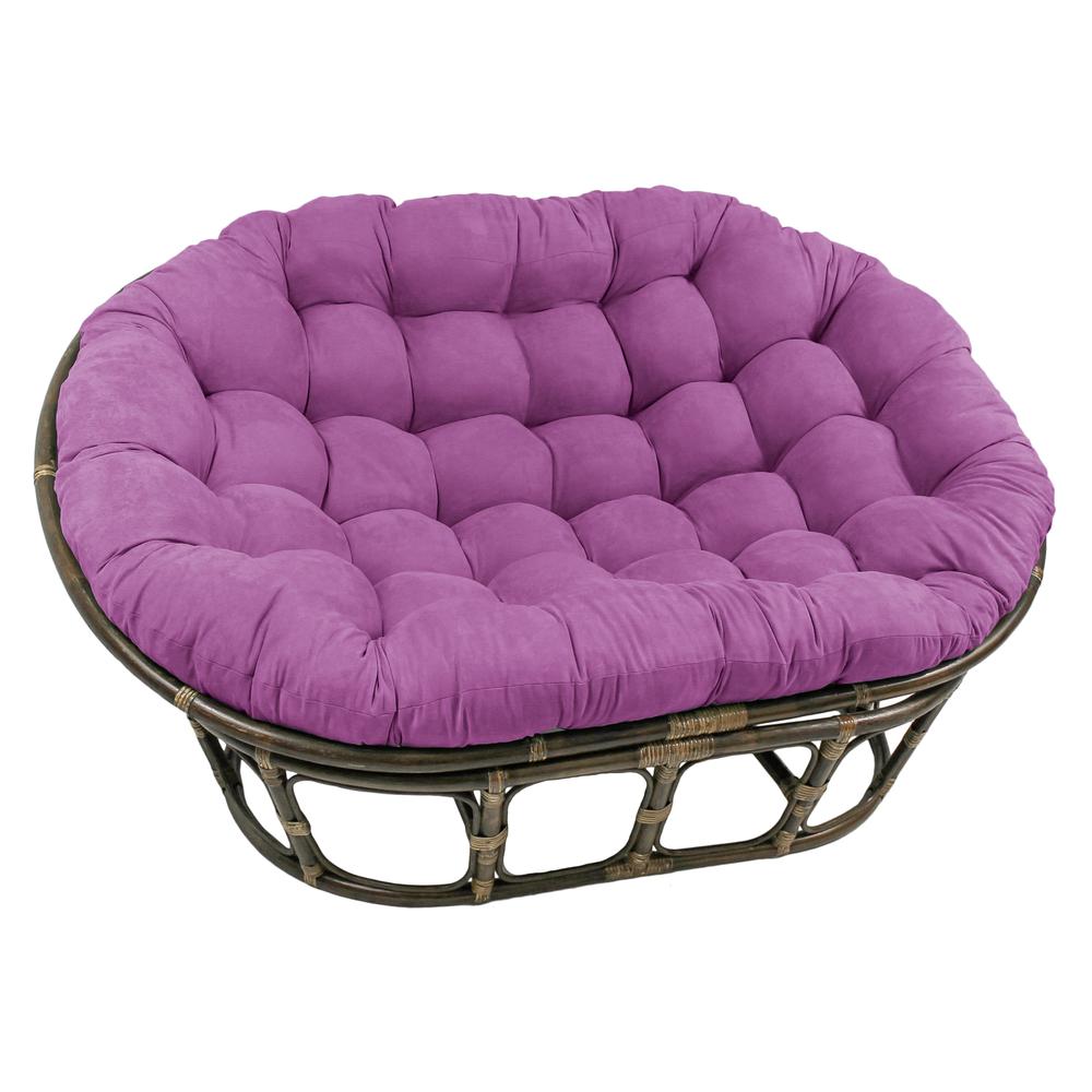 78-inch by 58-inch Solid Microsuede Double Papasan Cushion  93304-78-MS-UV. Picture 1