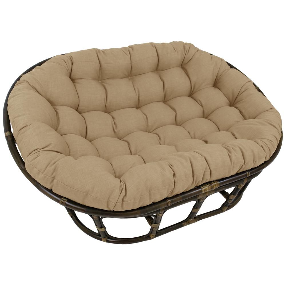 78-inch by 58-inch Solid Spun Polyester Double Papasan Cushion  93304-78-REO-SOL-07. Picture 1