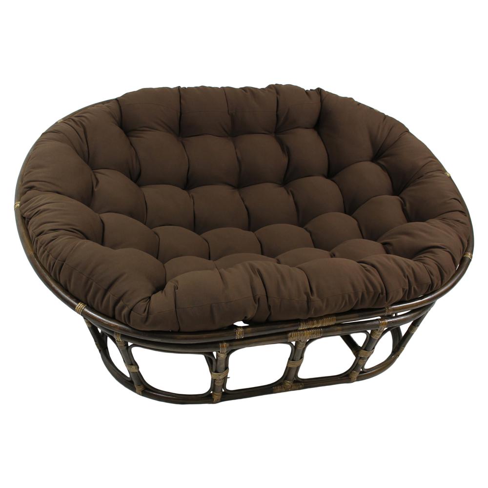 78-inch by 58-inch Solid Twill Double Papasan Cushion  93304-78-TW-CH. Picture 1