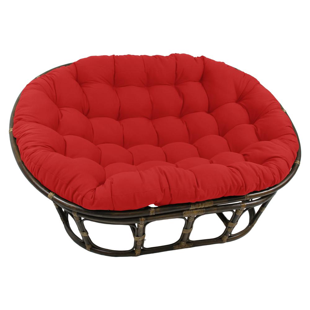 78-inch by 58-inch Solid Twill Double Papasan Cushion  93304-78-TW-RD. Picture 1