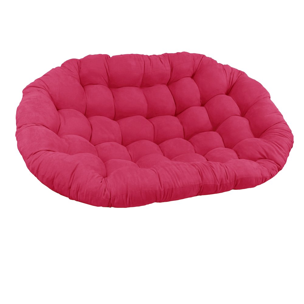 65-inch by 48-inch Solid Microsuede Double Papasan Cushion 93304-MS-BB. Picture 1