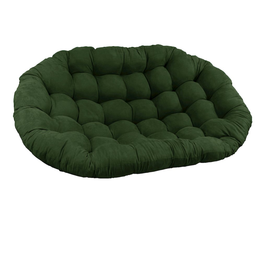 65-inch by 48-inch Solid Microsuede Double Papasan Cushion 93304-MS-HG. Picture 1