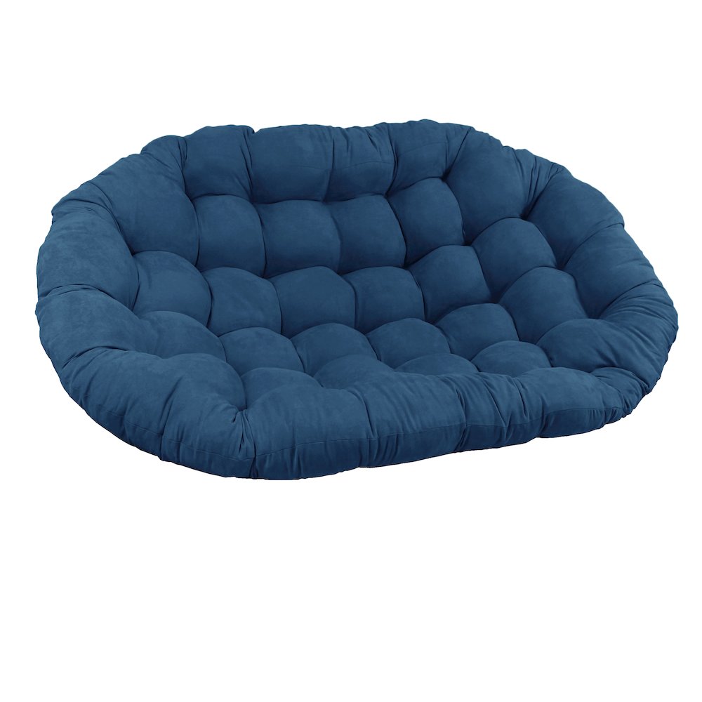 65-inch by 48-inch Solid Micro Suede Double Papasan Cushion. Picture 1