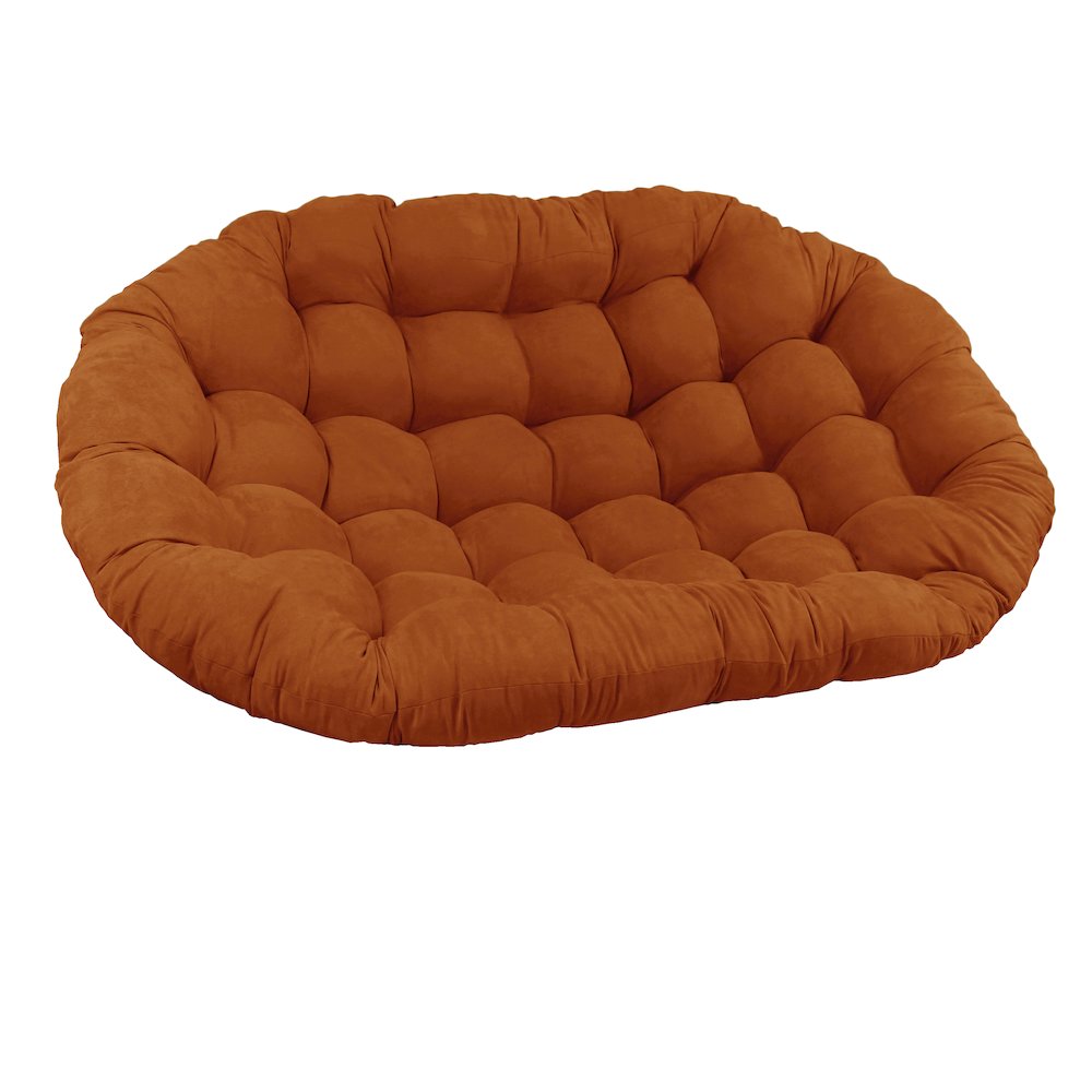 65-inch by 48-inch Solid Microsuede Double Papasan Cushion 93304-MS-SP. Picture 1