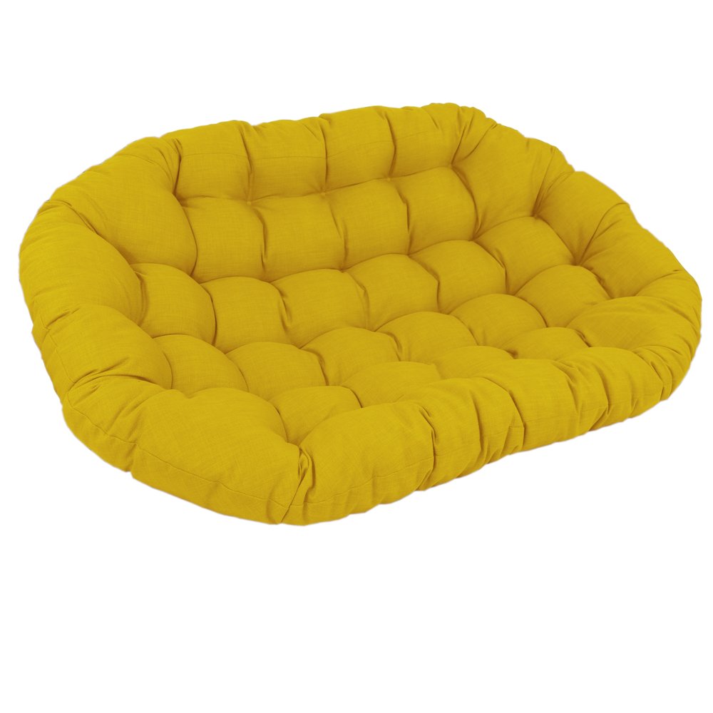65-inch by 48-inch Solid Outdoor Spun Polyester Double Papasan Cushion. Picture 1