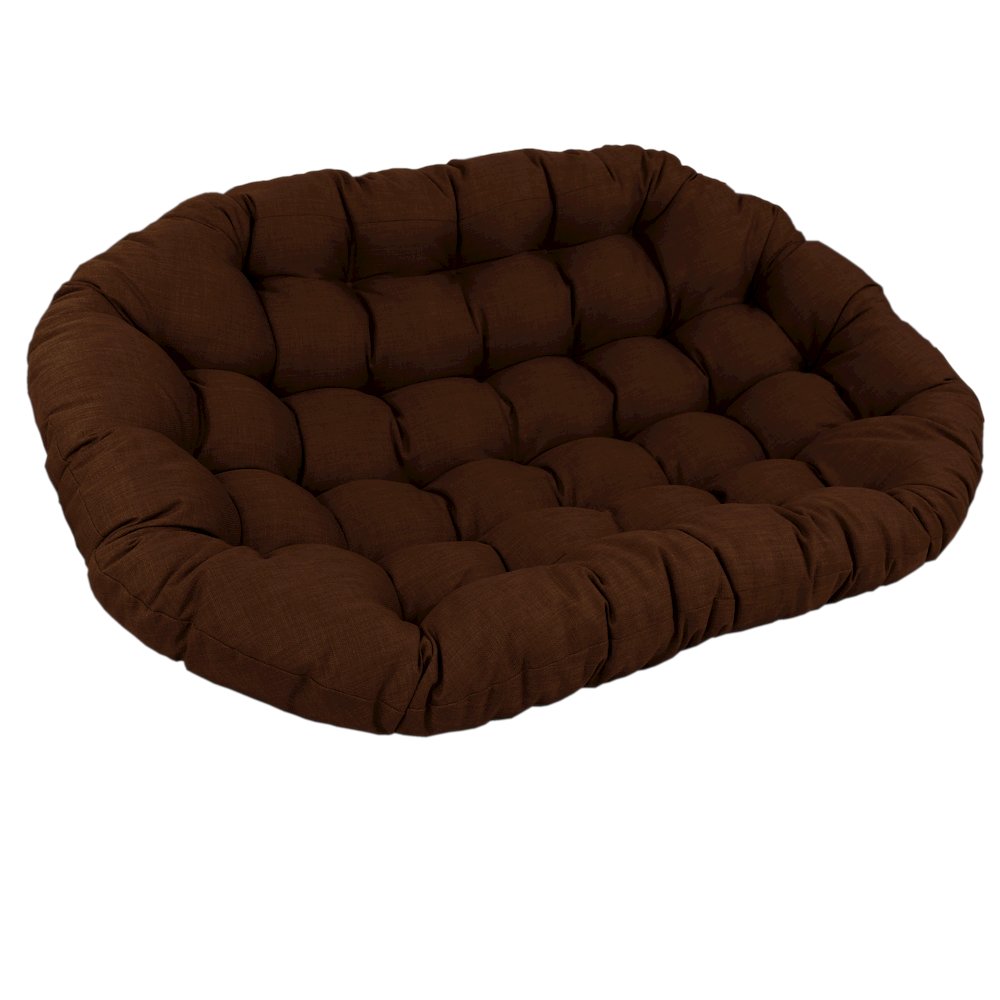 65-inch by 48-inch Solid Outdoor Spun Polyester Double Papasan Cushion. Picture 1