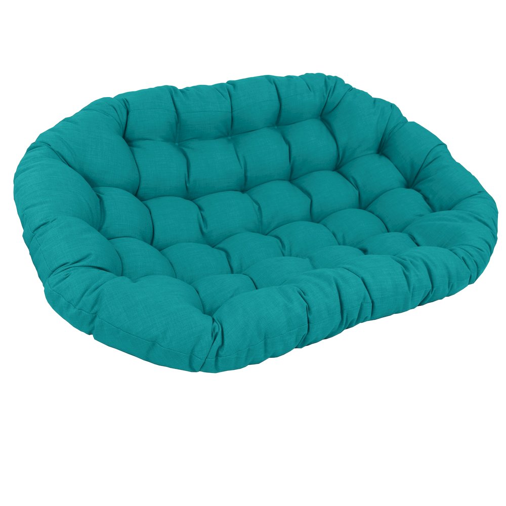 65-inch by 48-inch Solid Outdoor Spun Polyester Double Papasan Cushion. Picture 1