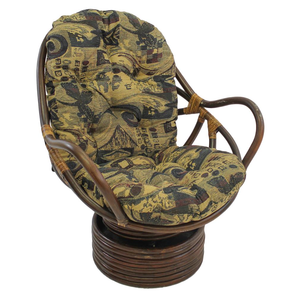 48-inch by 24-inch Jacquard Chenille Swivel Rocker Cushion. Picture 1