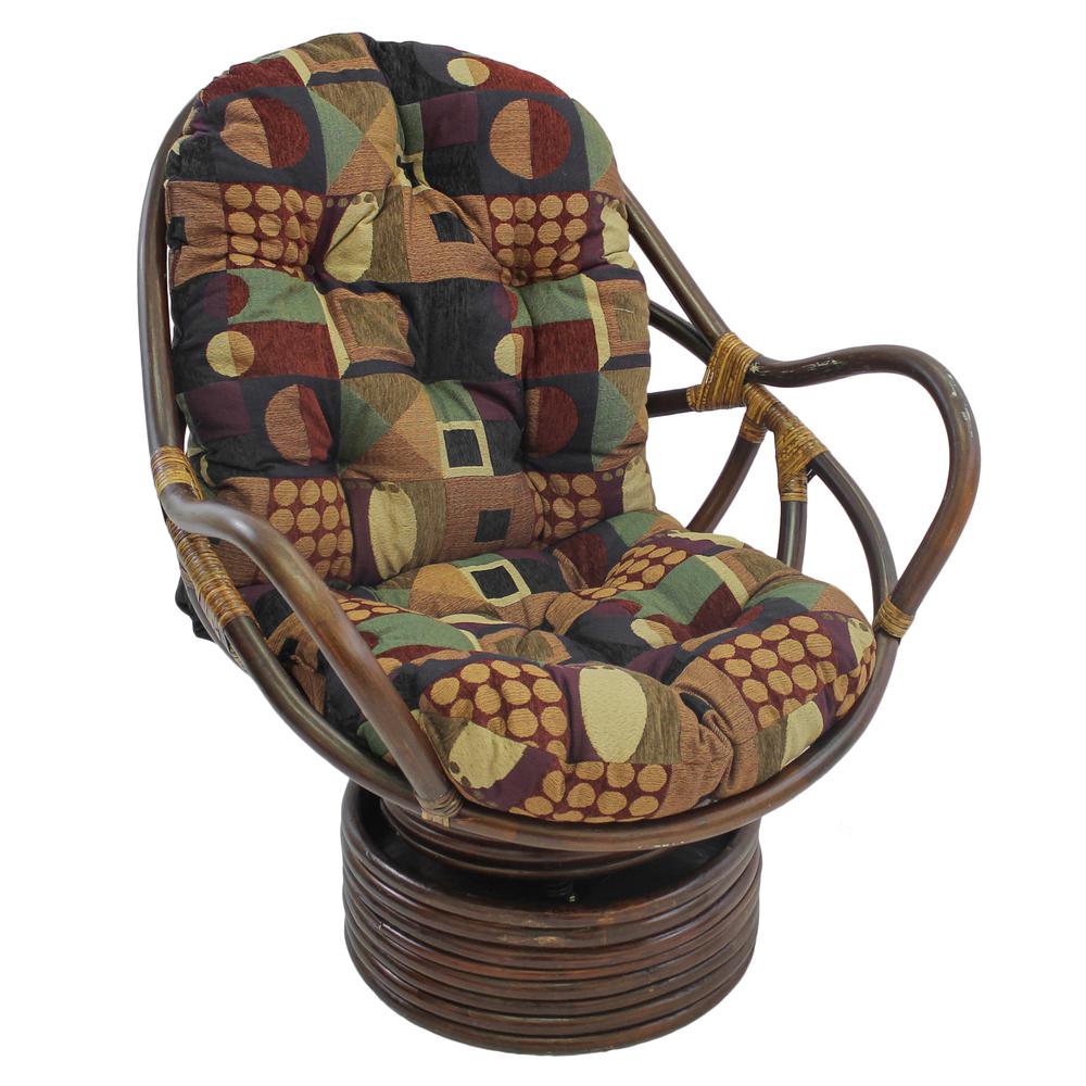 48-inch by 24-inch Jacquard Chenille Swivel Rocker Cushion. Picture 1
