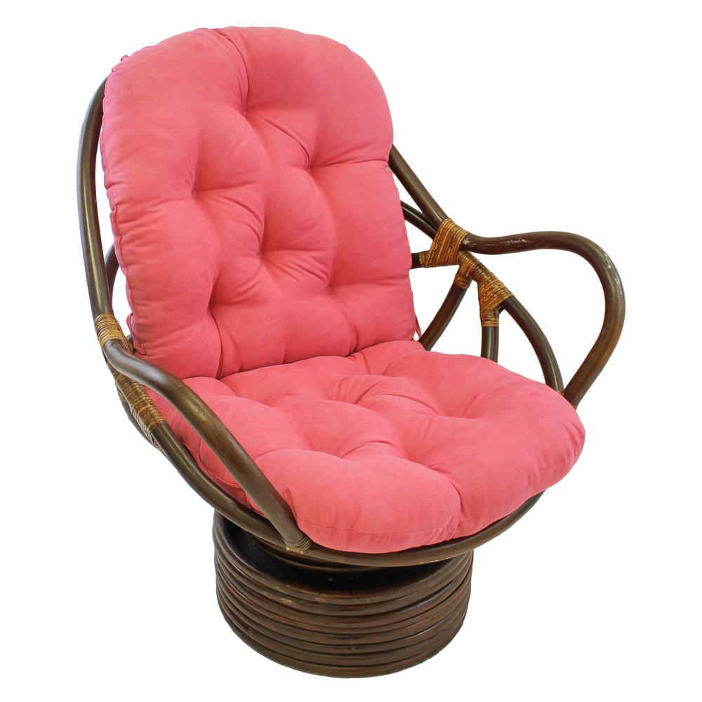 48-inch by 24-inch Solid Micro Suede Swivel Rocker Cushion. Picture 1