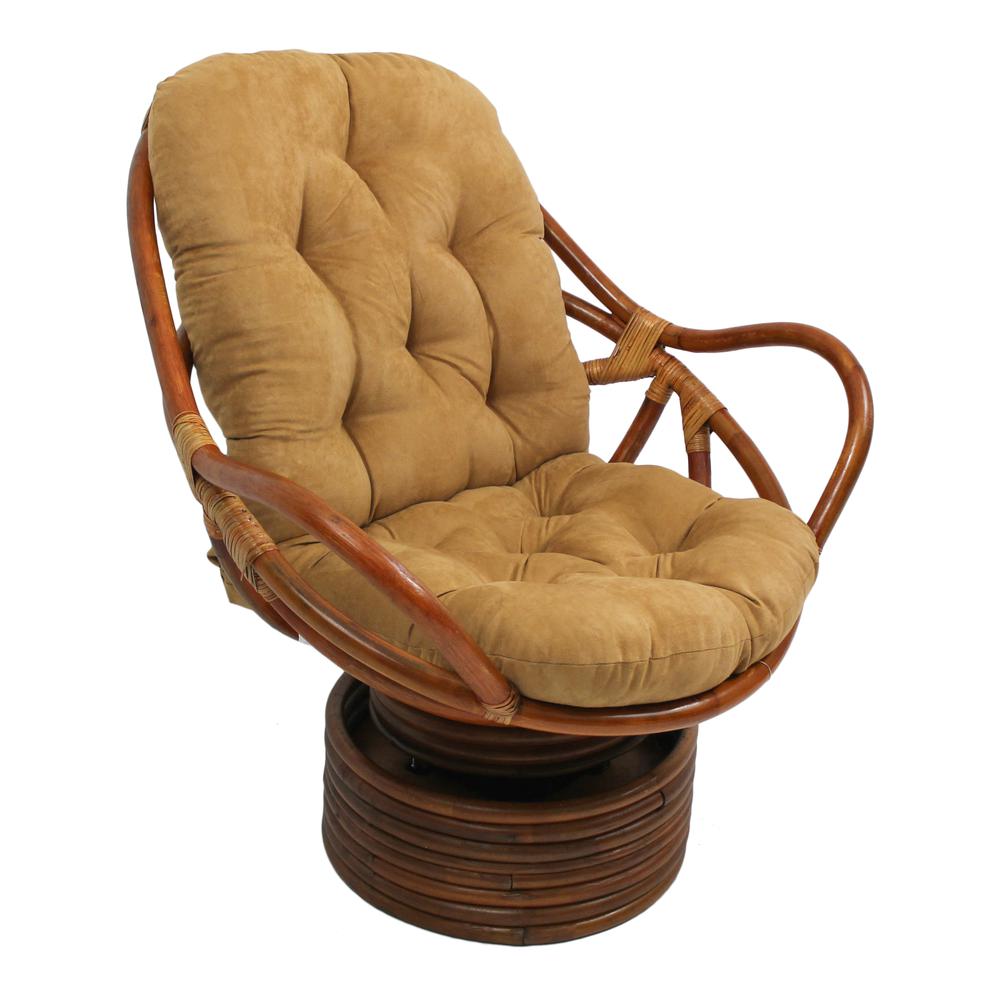 48-inch by 24-inch Solid Micro Suede Swivel Rocker Cushion. Picture 1