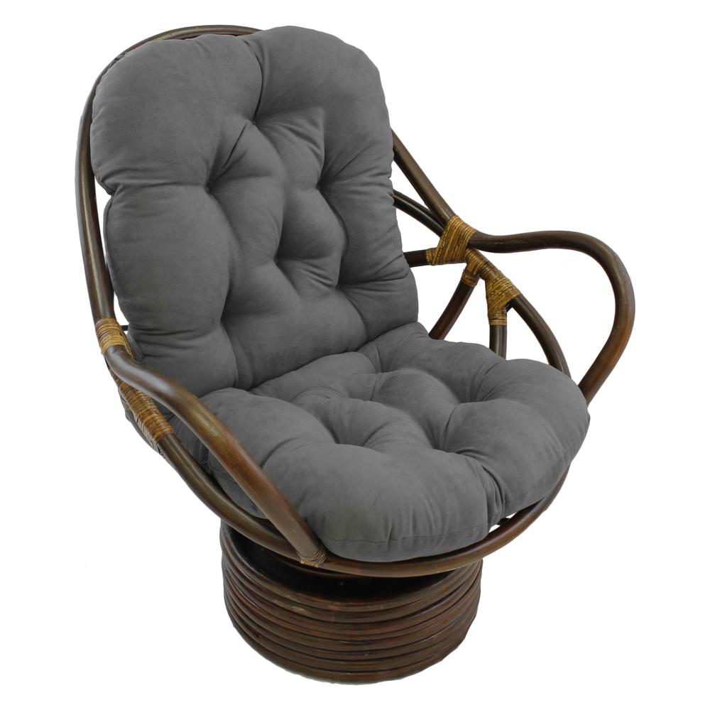 48-inch by 24-inch Solid Micro Suede Swivel Rocker Cushion. Picture 1