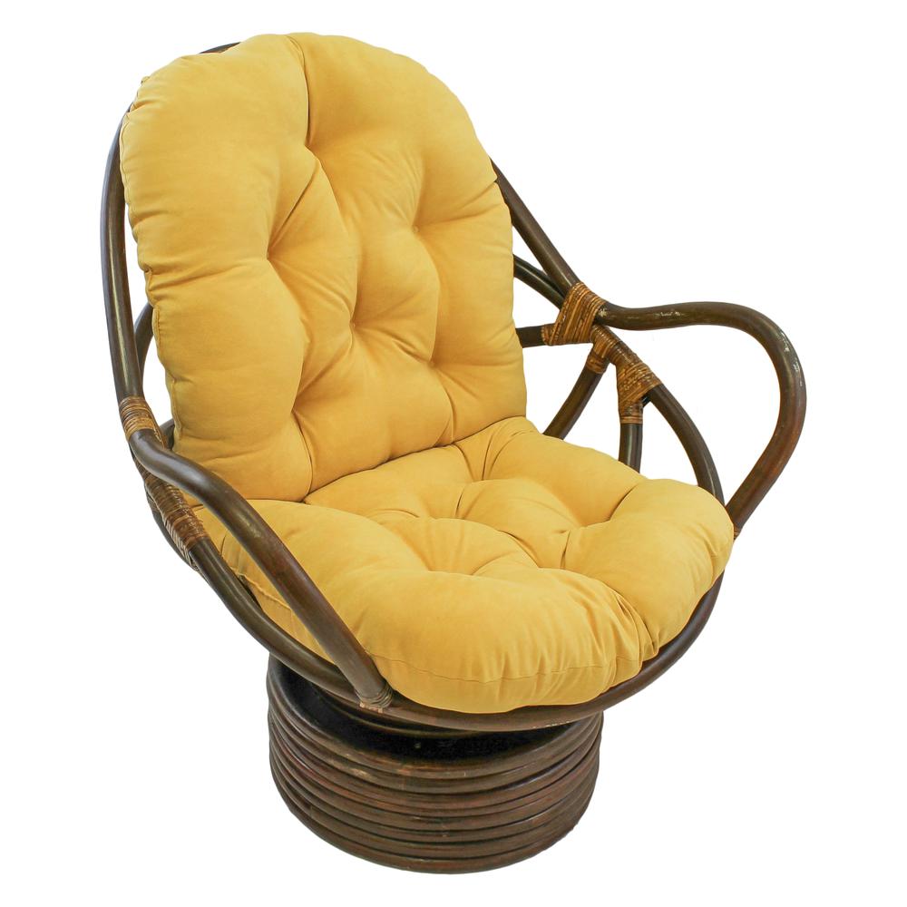 48-inch by 24-inch Solid Micro Suede Swivel Rocker Cushion. Picture 1