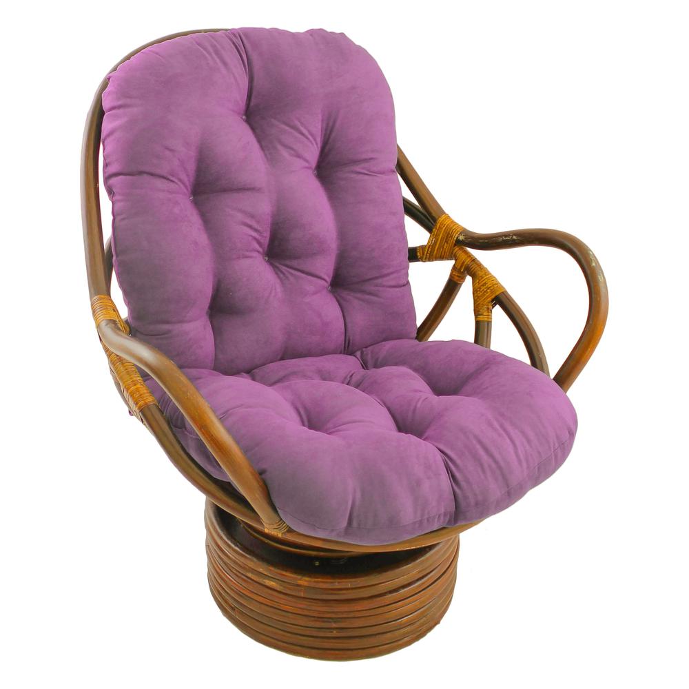 48-inch by 24-inch Solid Microsuede Swivel Rocker Cushion  93310-MS-UV. Picture 1