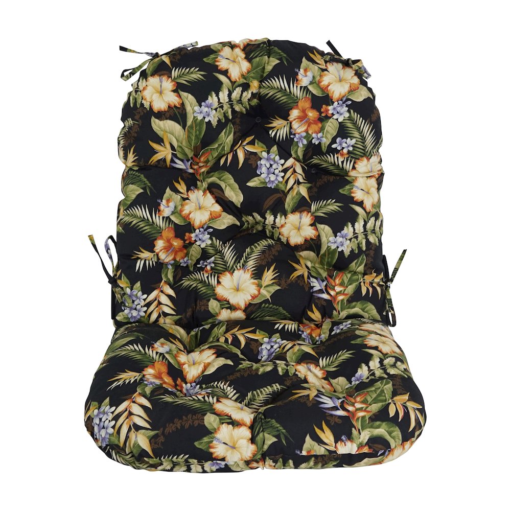 48-inch by 24-inch Patterned Outdoor Spun Polyester Swivel Rocker Cushion. Picture 2