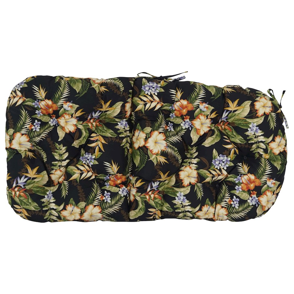 48-inch by 24-inch Patterned Outdoor Spun Polyester Swivel Rocker Cushion. Picture 3