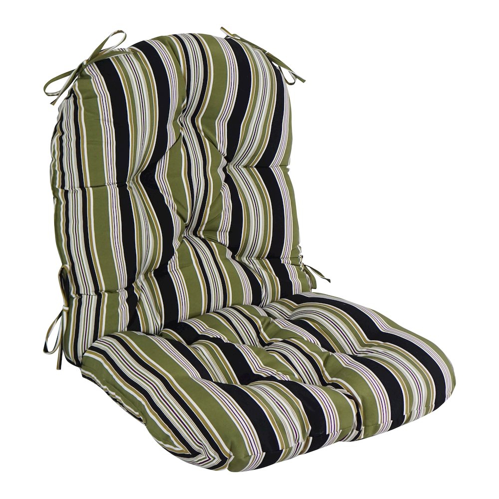 48-inch by 24-inch Patterned Outdoor Spun Polyester Swivel Rocker Cushion. Picture 1