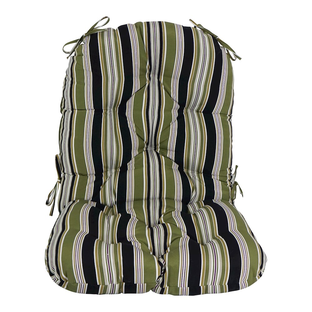48-inch by 24-inch Patterned Outdoor Spun Polyester Swivel Rocker Cushion. Picture 2