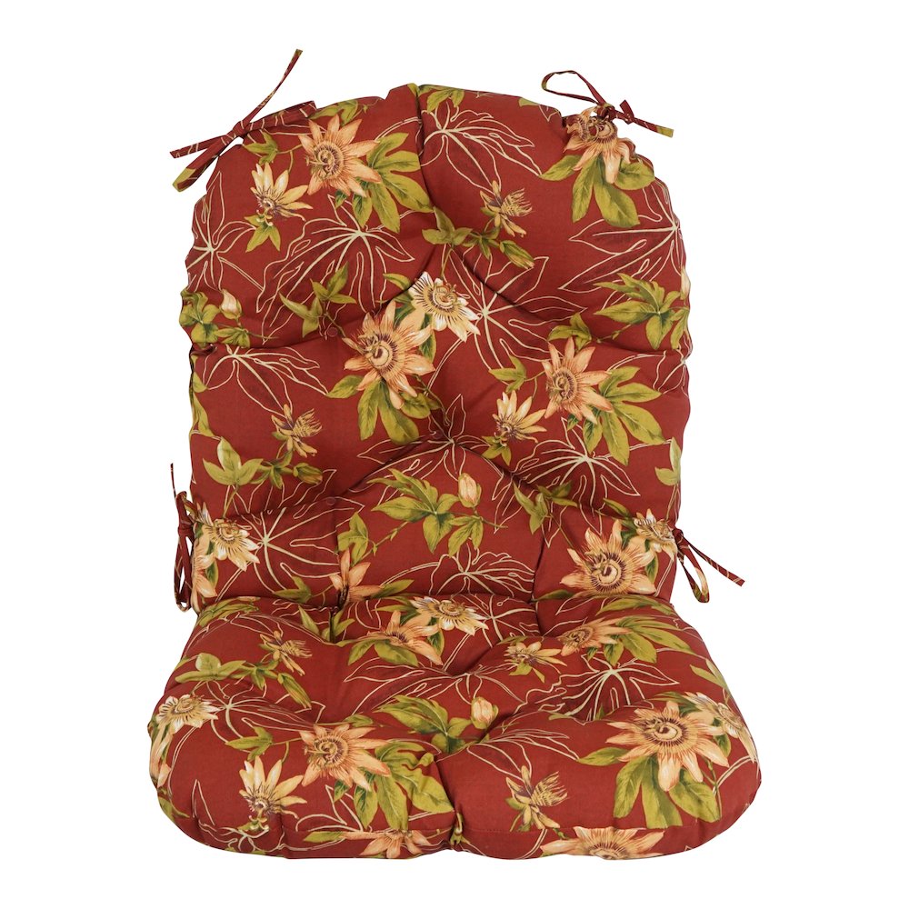 48-inch by 24-inch Patterned Outdoor Spun Polyester Swivel Rocker Cushion. Picture 2